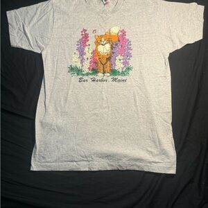 90s Vintage Bar Harbour Maine Cat Graphic Tee
